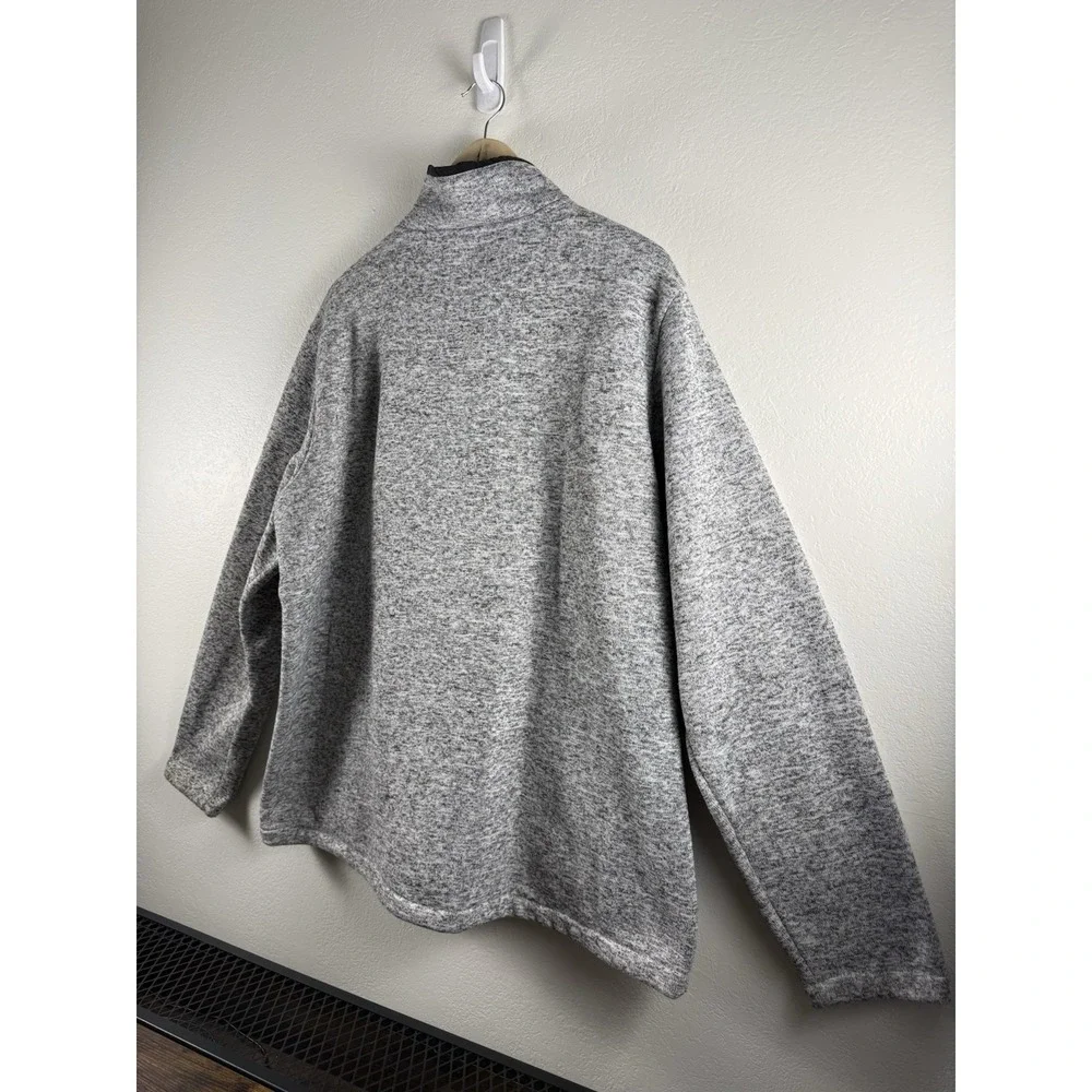 Swiss Tech Men's Fleece Lined Full Zipper Jacket Grey Size XL 46-48 Med Knit